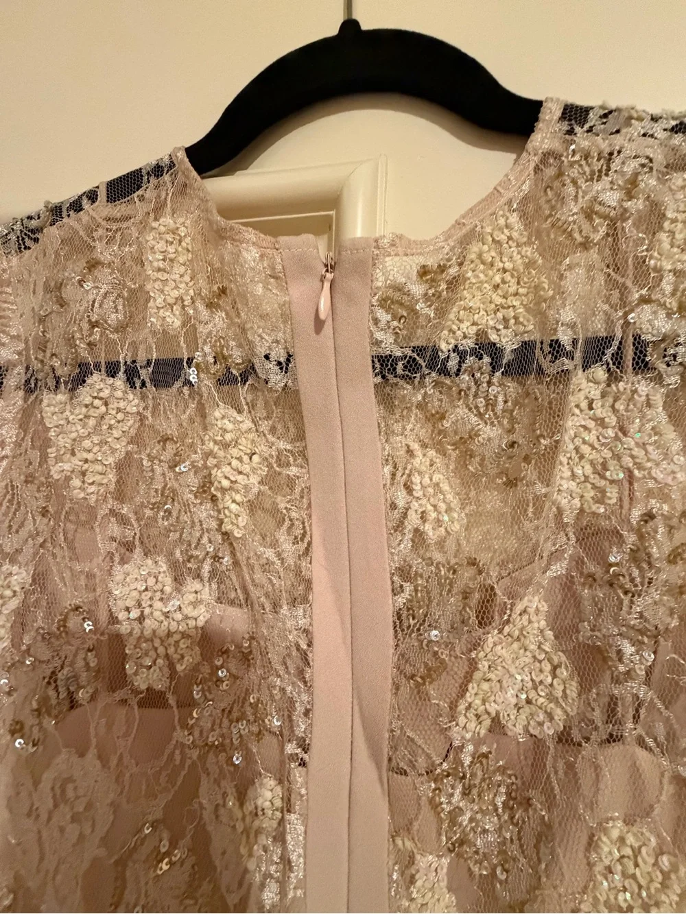 Blush Pink Lace Evening Clutch